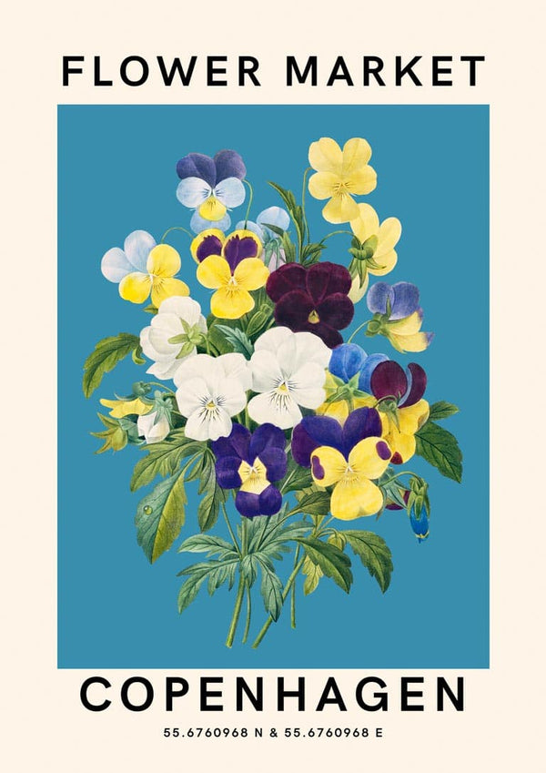 Flower Market - Copenhagen Poster
