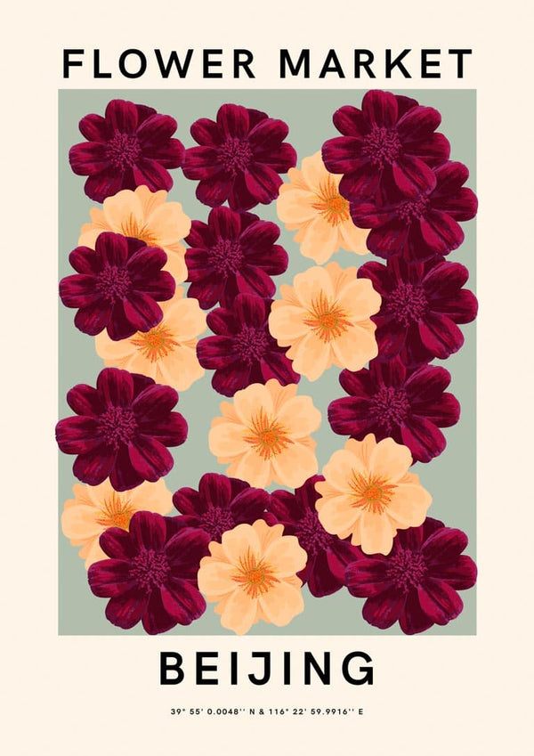 Flower Market - Beijing Poster