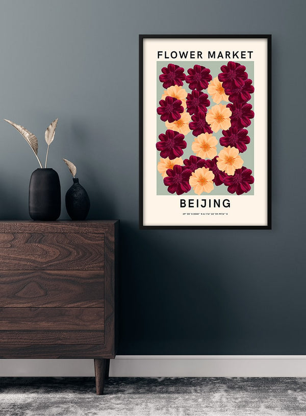 Flower Market - Beijing Poster
