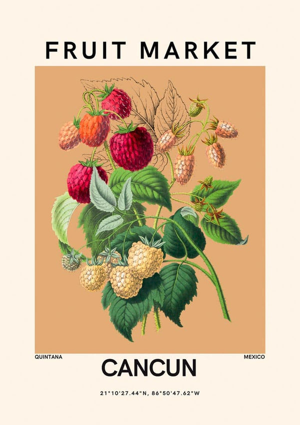 Fruit Market - Cancun Poster