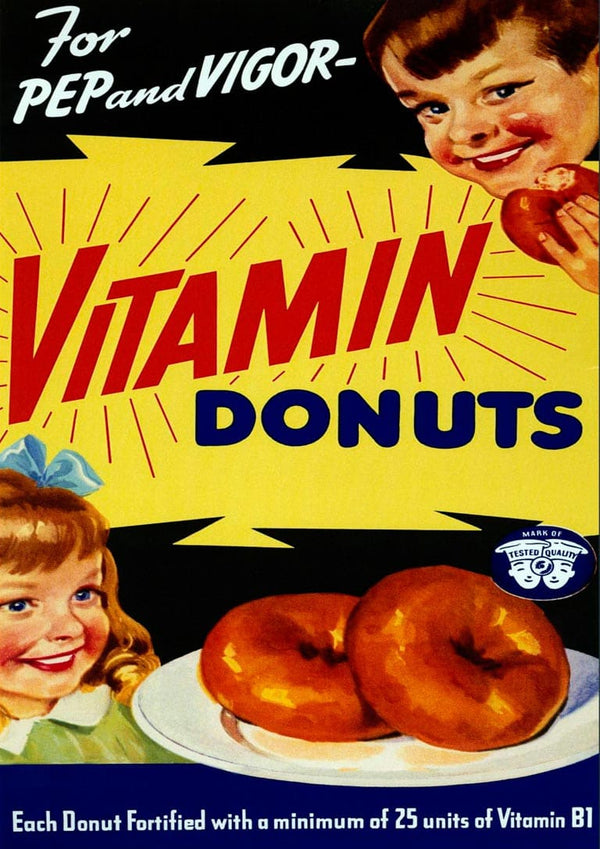 Vitamin Donuts Vintage Poster