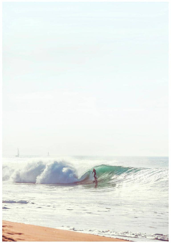 Surfer in the Waves Poster