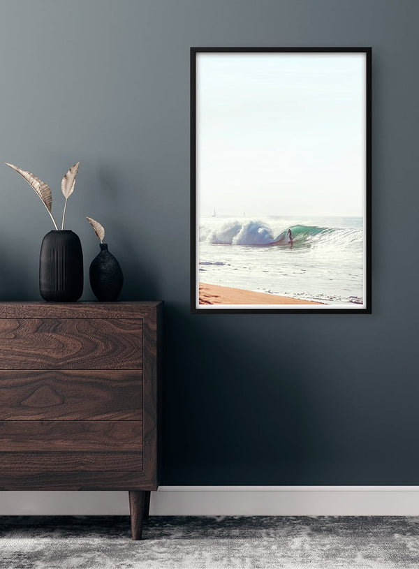 Surfer in the Waves Poster