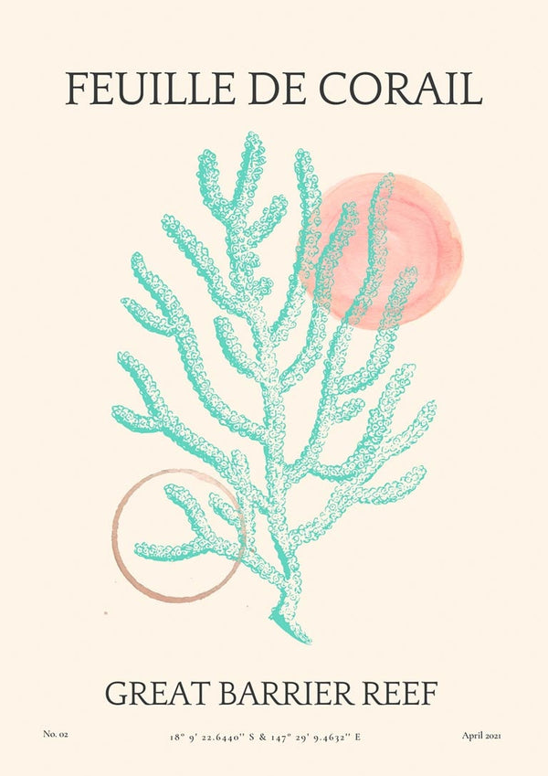 Feuille De Corail no. 02 Poster til stuen