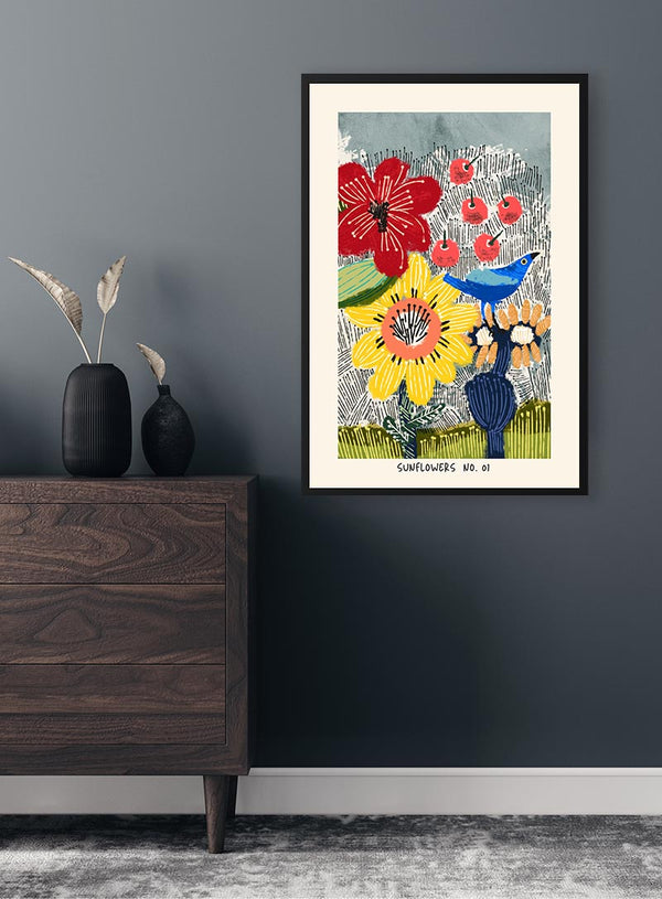 Flowerbomb Sonnenblumen Nr. 01 Poster
