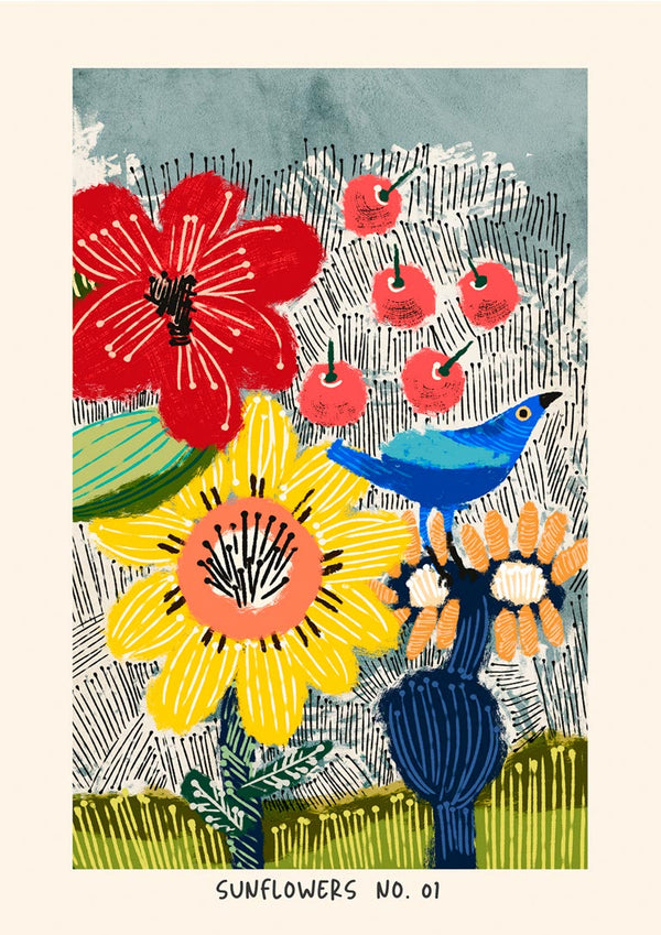 Flowerbomb Sonnenblumen Nr. 01 Poster