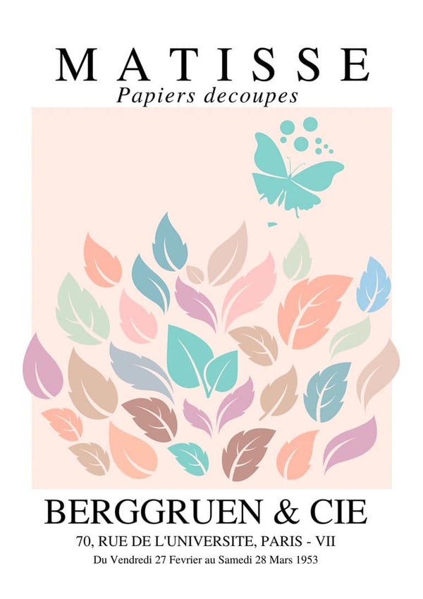 Matisse inspired Pastel Decoupe Poster