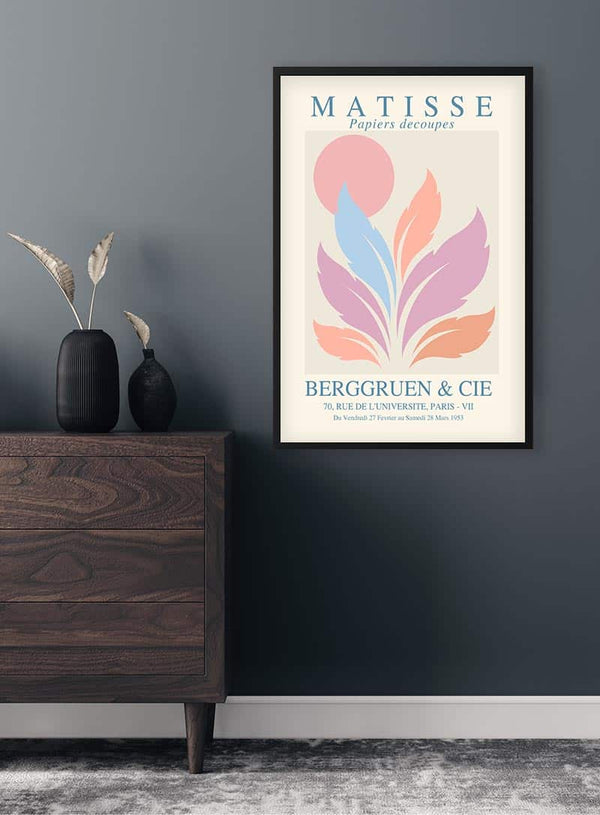 Matisse Inspired Pink Sun Poster