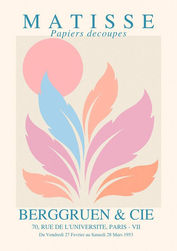 Matisse Inspired Pink Sun Poster