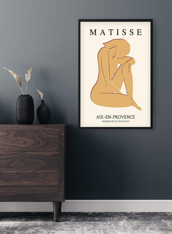 Matisse Inspired Cutout Yellow Poster