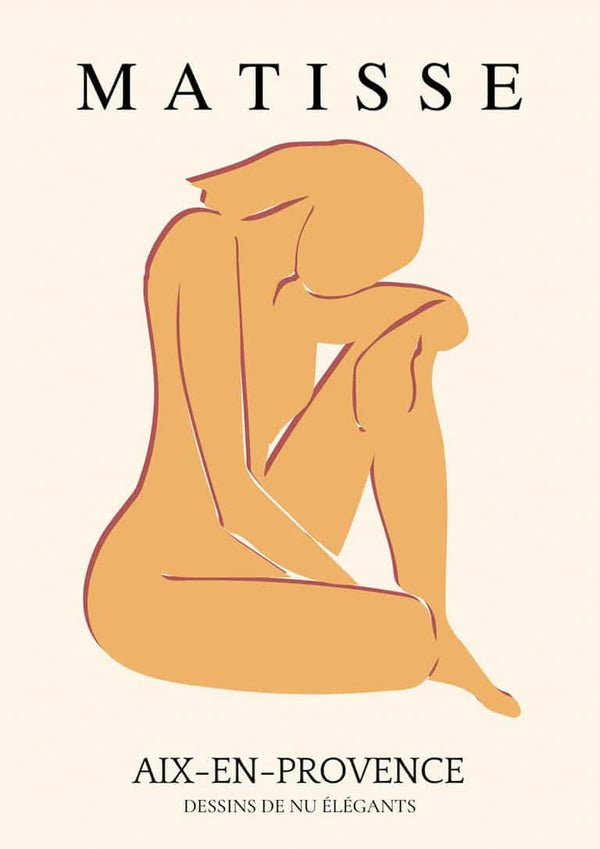 Matisse Inspired Cutout Yellow Poster