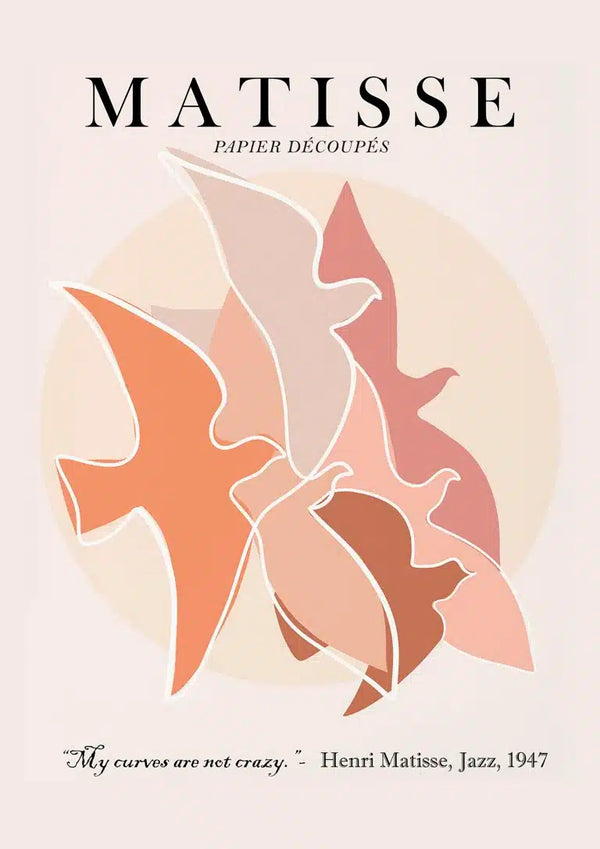 Matisse Inspired Birds II Poster