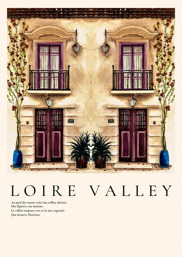 Old French Townhouse in Loire Valley Poster