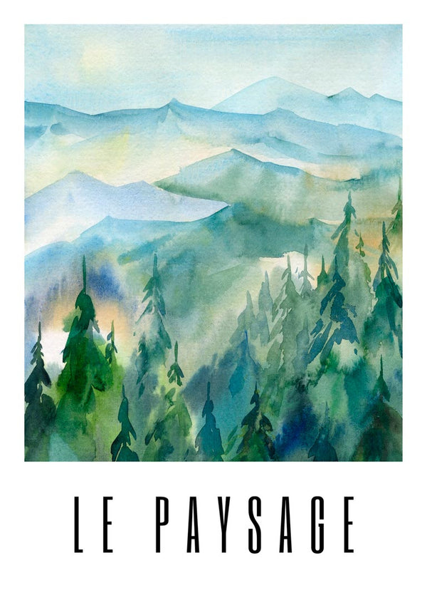Green Paysage Poster