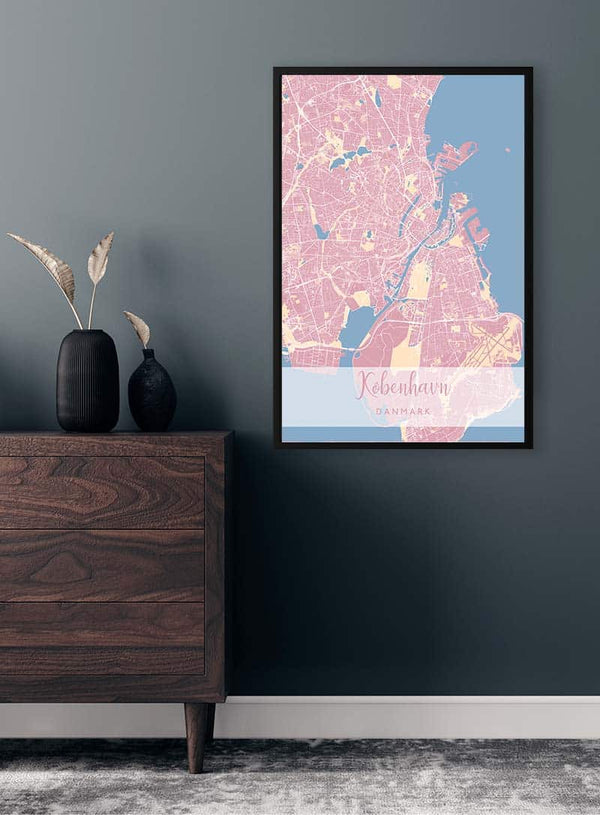 København By Poster Lyserød