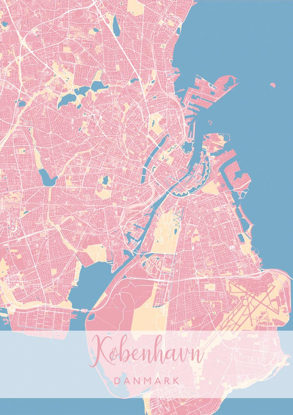København By Poster Lyserød