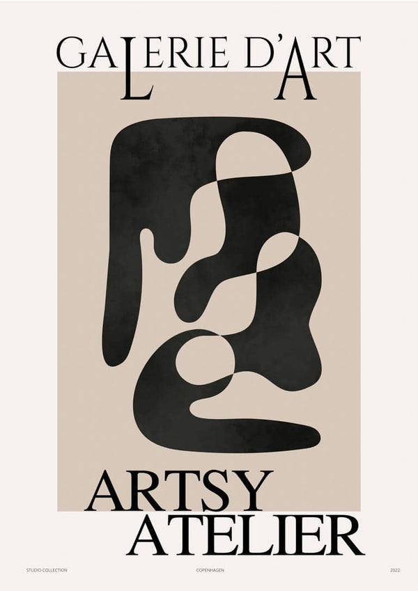 Sort abstrakt - Galerie D'art Poster