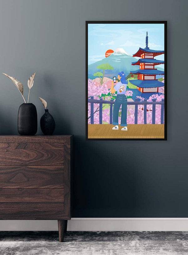 Japansk Fuji Mountain Poster