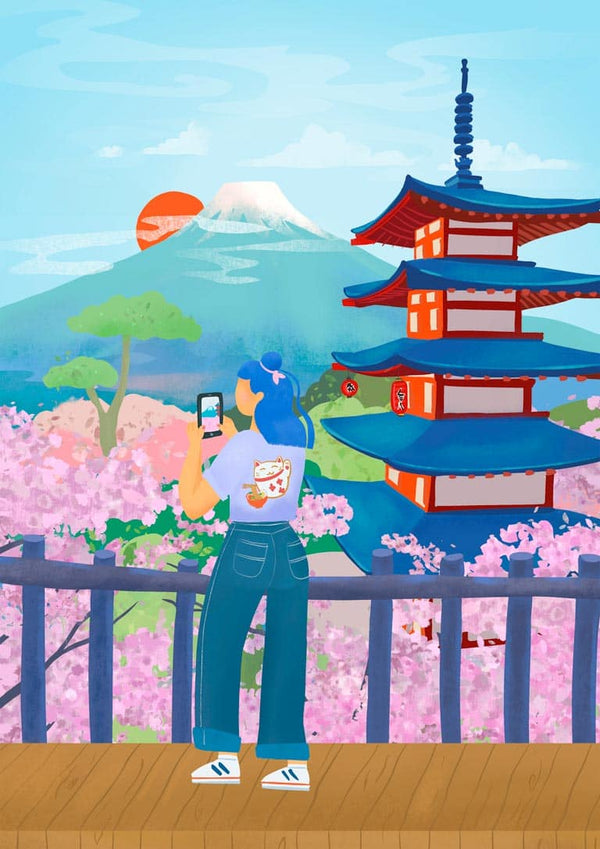 Japansk Fuji Mountain Poster