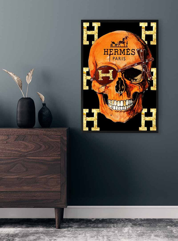 Hermes Skull Poster