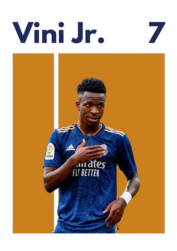 Vini Jr. Real Madrid Football Poster