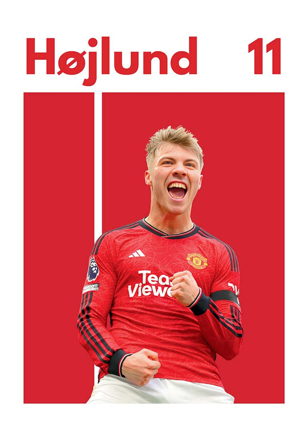 Rasmus Højlund Football Poster