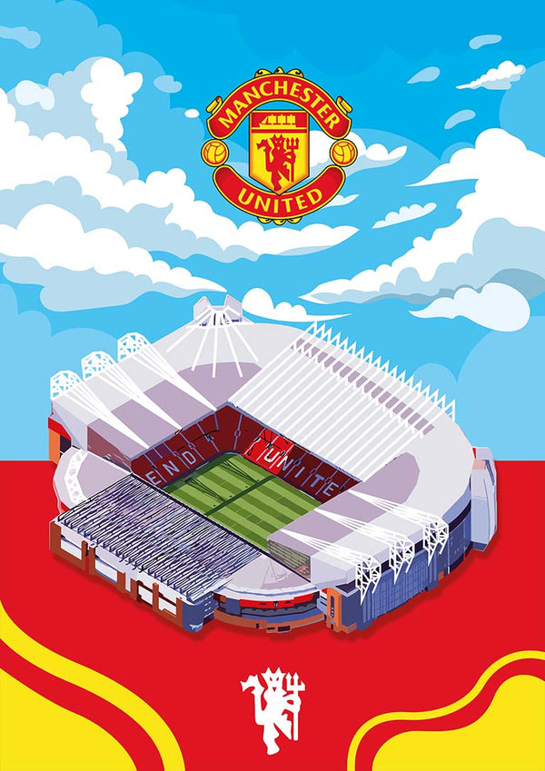 Old Trafford Manchester United Football Postert