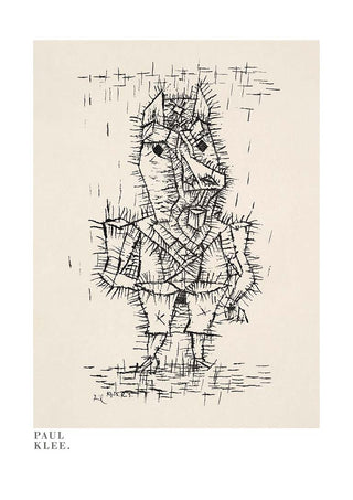 Abstract line drawing of a donkey-like figure; "Ass Esel 1925" by Paul Klee.