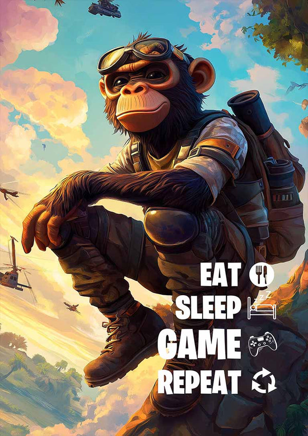 Eat Sleep Game Poster