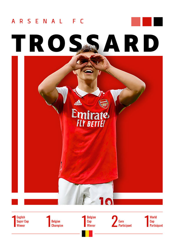 Trossard - Arsenal Football Poster