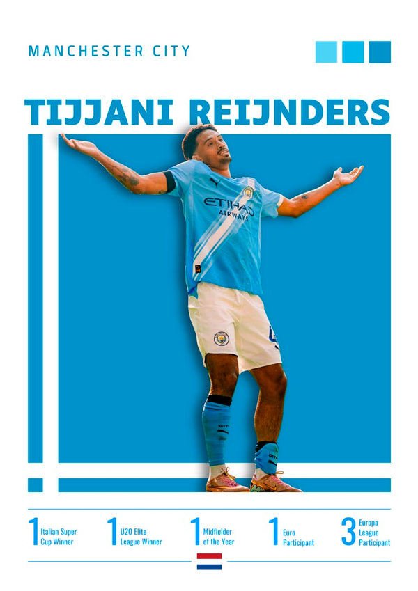 Tijjani Reijnders - Manchester City Football Poster