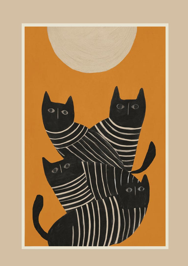 Abstract Black Cats - Branka Kodžoman