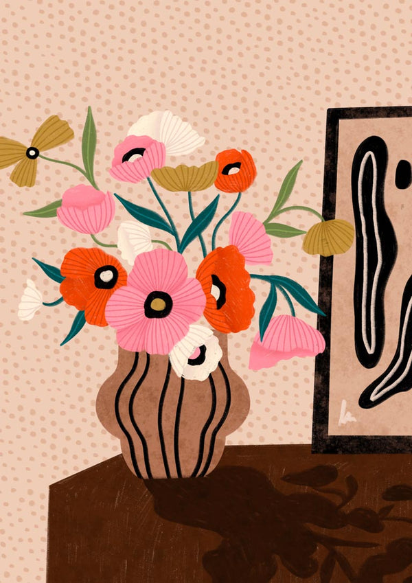 Flowers On Sideboard - Bea Muller