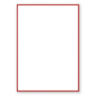 Blank customizable poster with a red border, displayed as an image upload option for personalized prints.