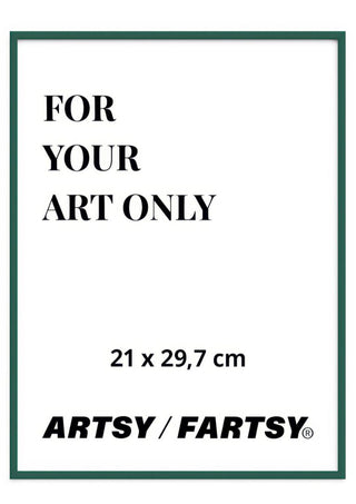 Green Wooden Frame 21x30 cm