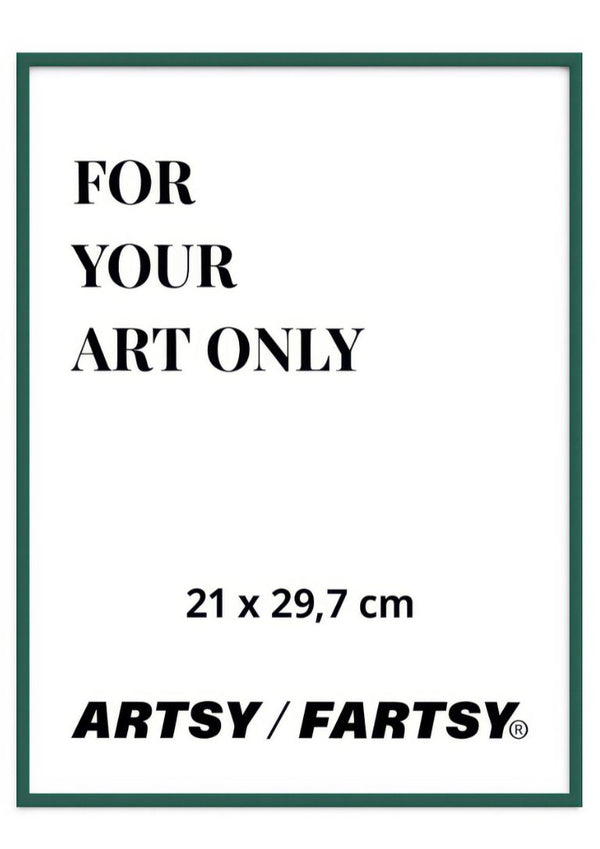 Green Wooden Frame 21x30 cm