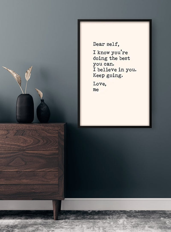 Dear Self Citat Poster