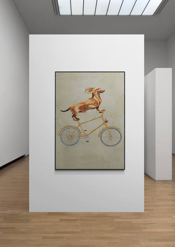 Daschund on Bicycle - Coco de Paris