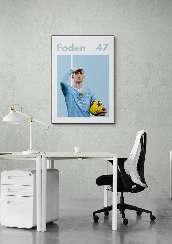 Phil Foden Man City Football Poster
