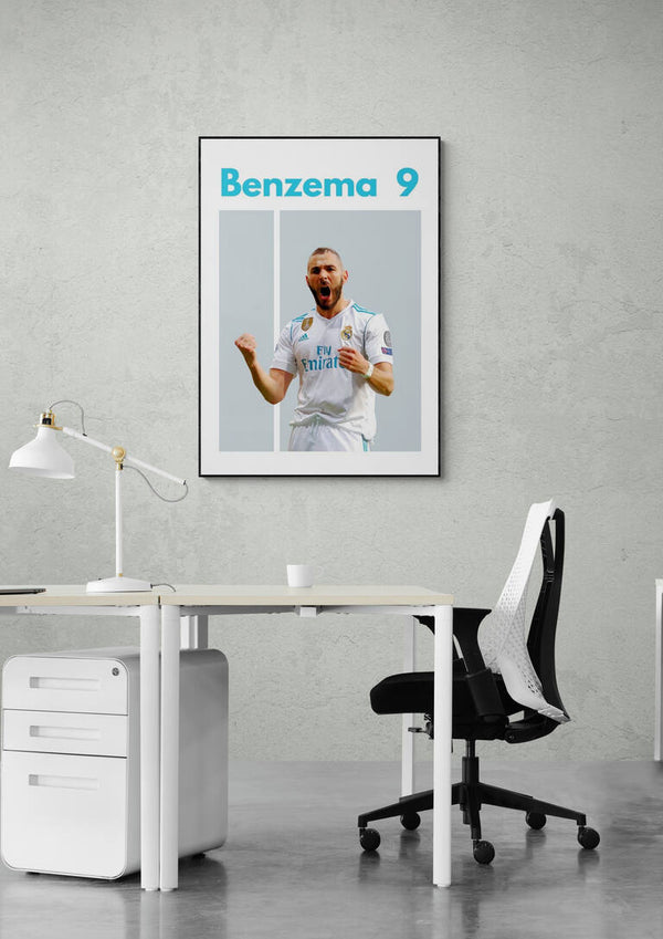 Benzema Real Madrid Football Postert