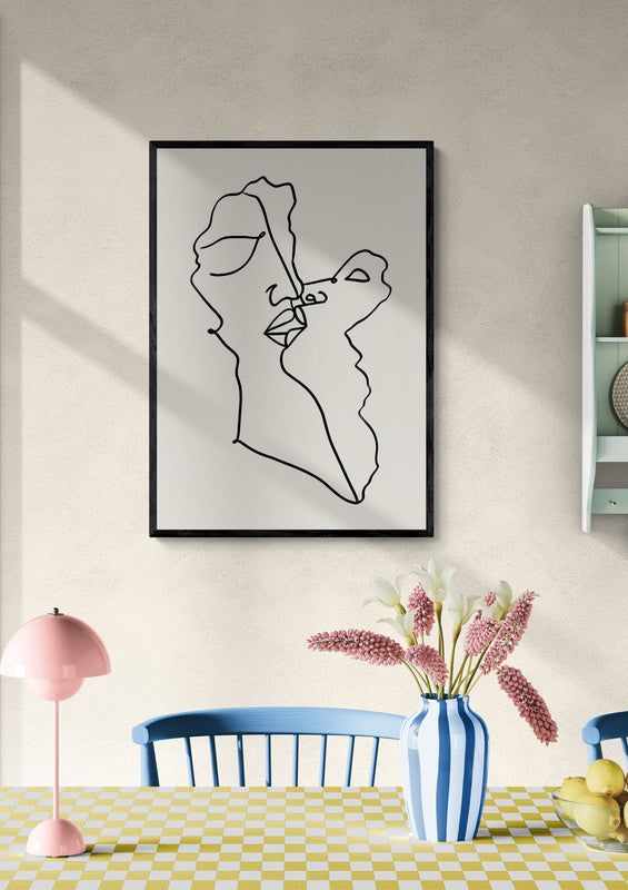 Abstract Faces Intertwined