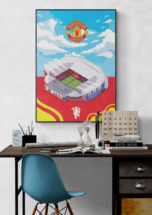 Old Trafford Manchester United Football Postert